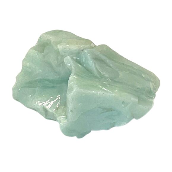 Mint Green Art Glass Cullet Glowing Manganese Slag Glass #5GL8 - Picture 7 of 8